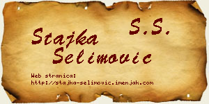 Stajka Selimović vizit kartica